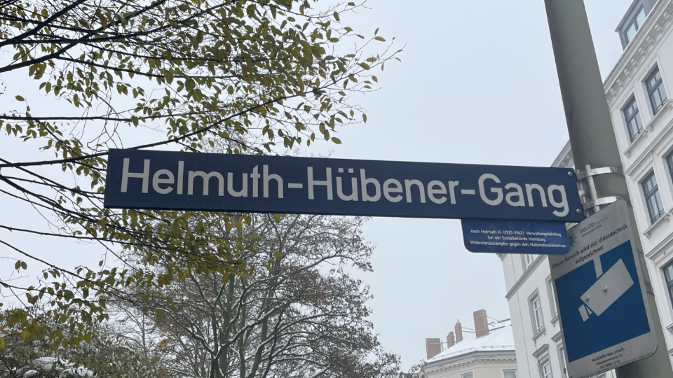 Helmuth Hübener Gang Street Sign in Hamburg